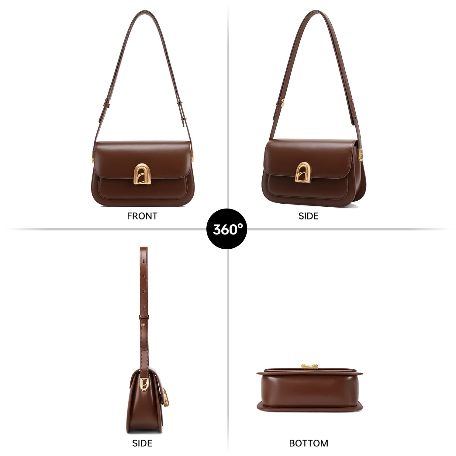 brown shoulder bags LA'FESTIN