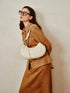 crescent hobo bag white
