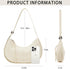 crescent shaped bag white