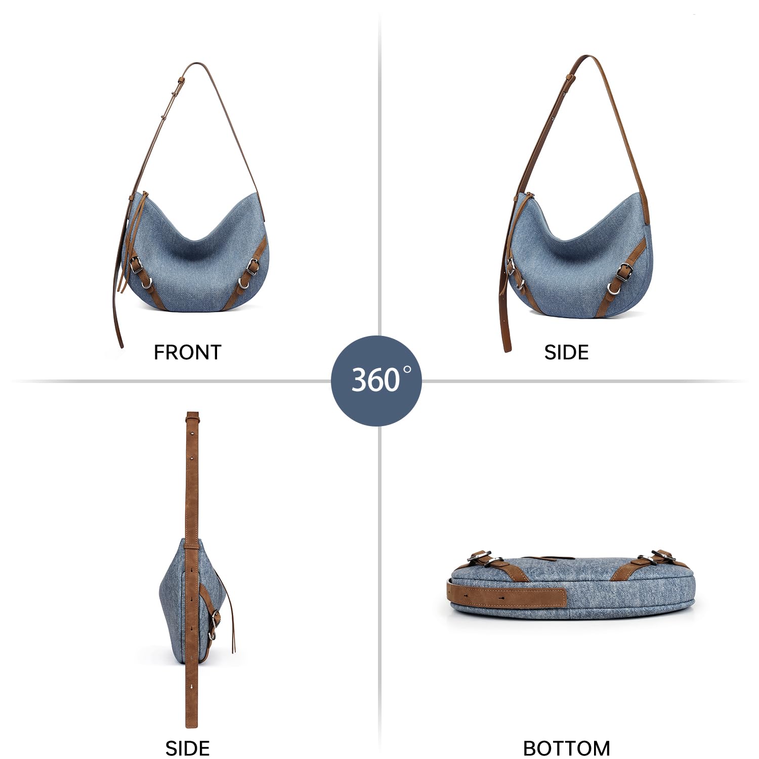 denim hobo bags