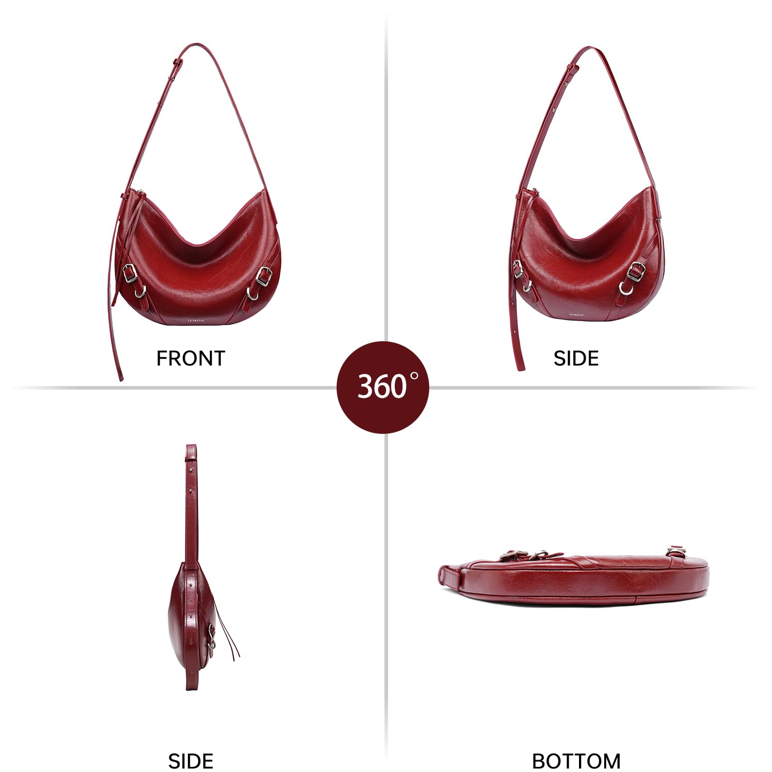 red leather hobo bags