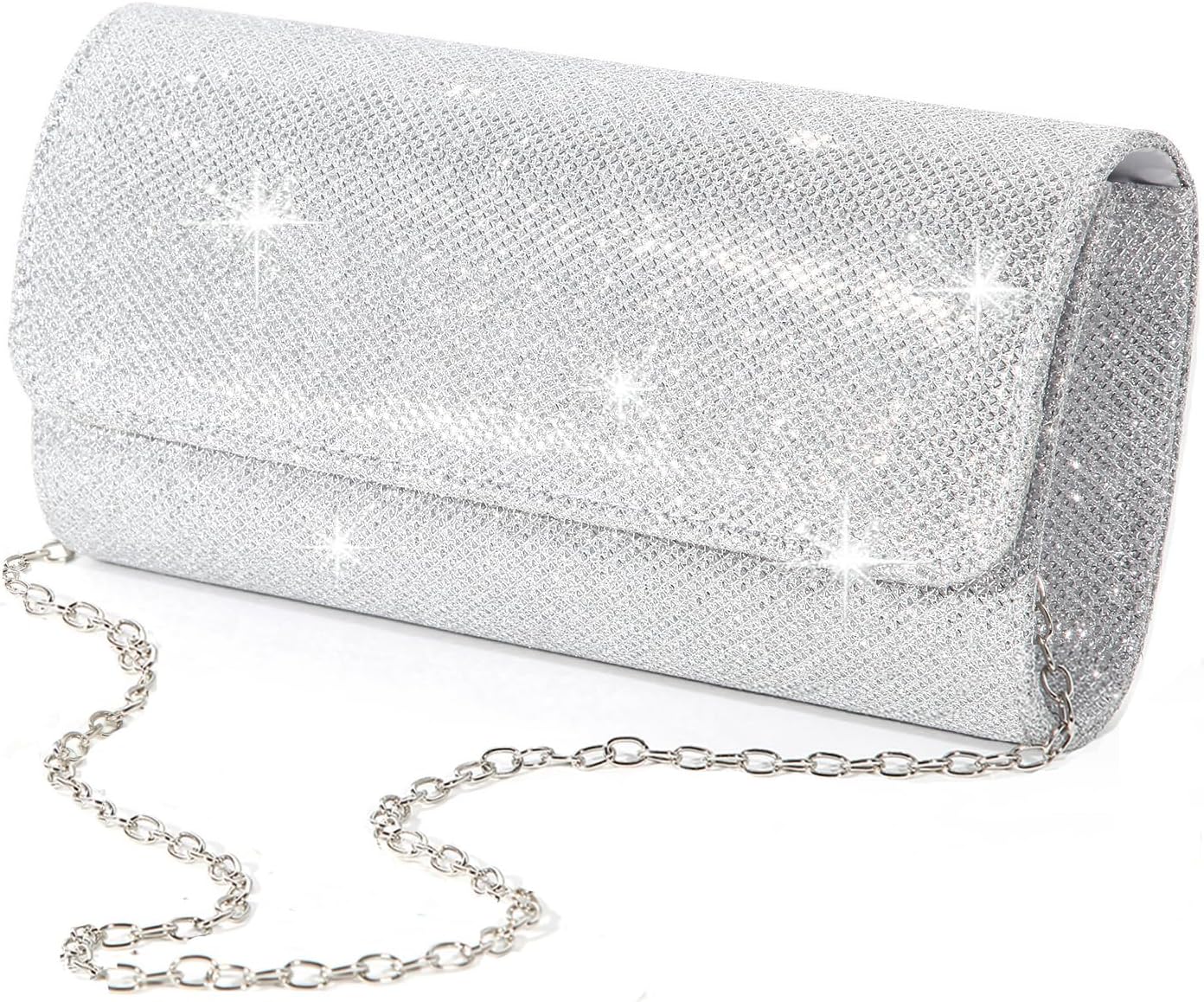 lovyoCoCo Evening Bag Clutch Purses for Women, Ladies Sparkling Party Handbag Wedding Bag front view