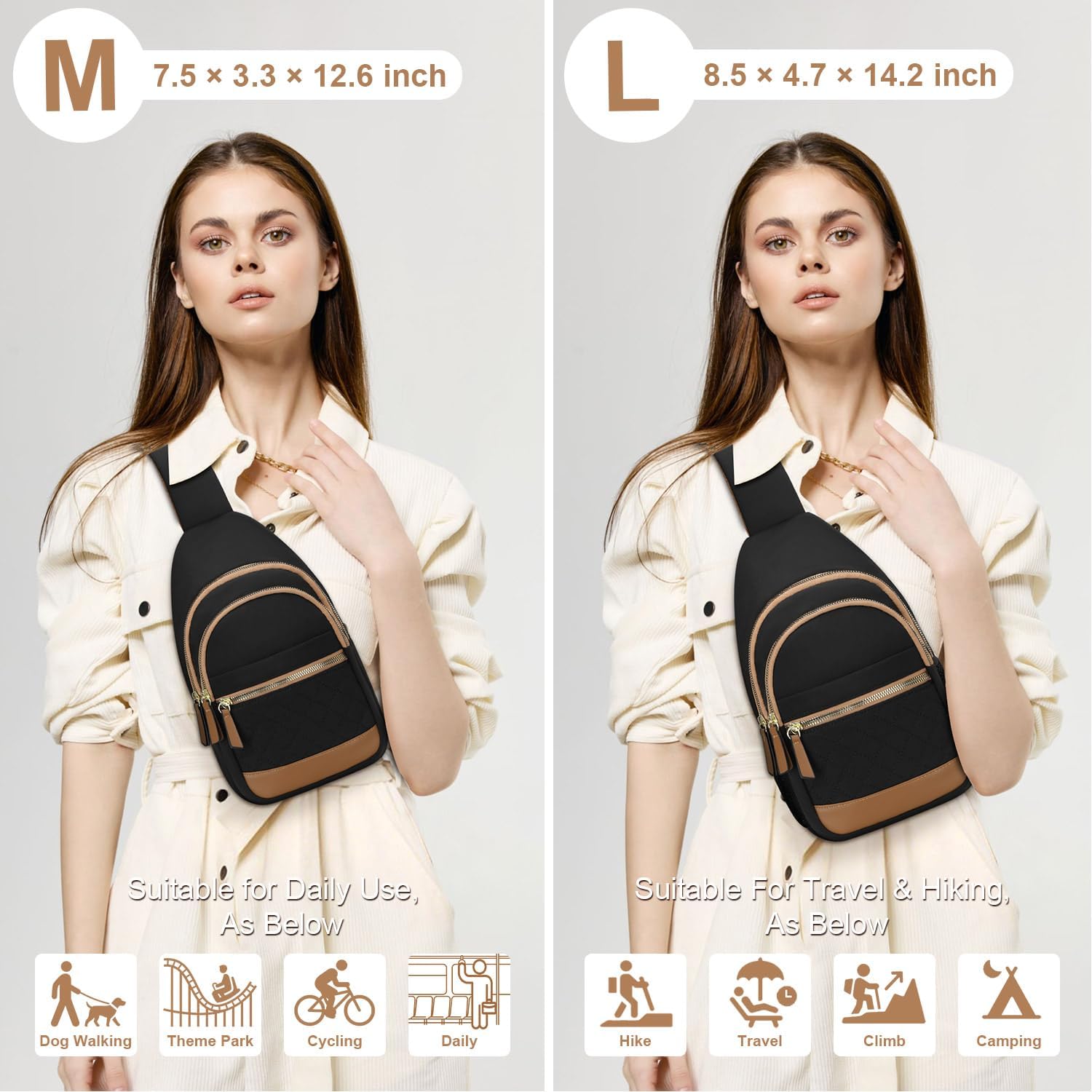 Belt Bag for Women and Men, Fashionable Fanny Pack Waist Pack side view