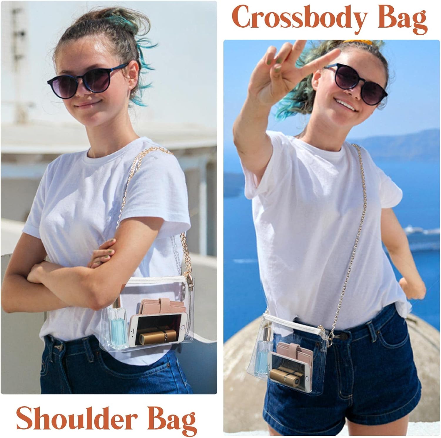 Lorbro Clear Purse for Women, Stadium Approved Crossbody Bag for Concert - Image 2