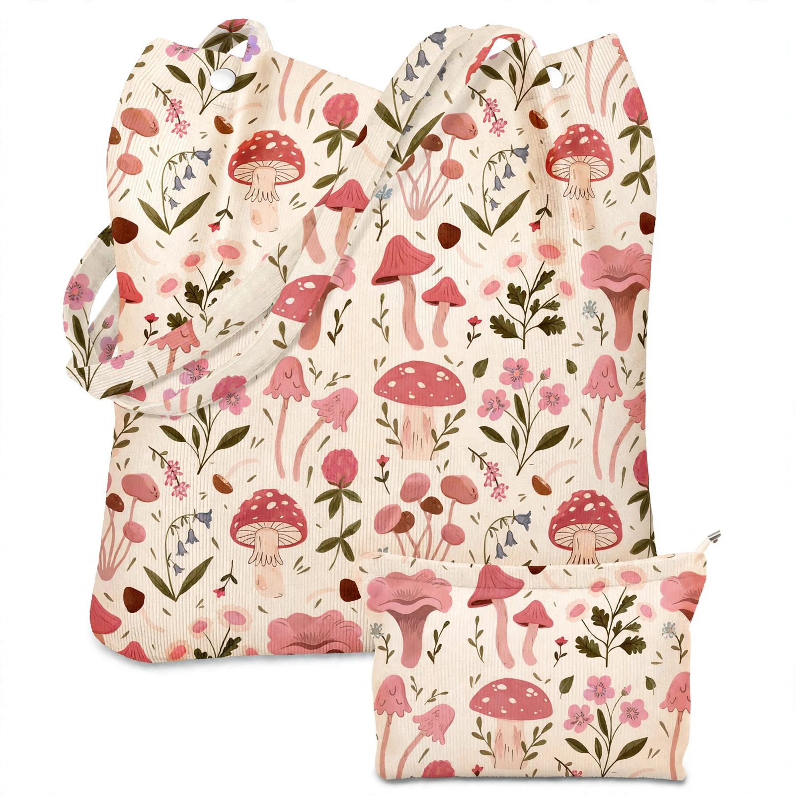 Miss Adola Corduroy Tote Bag for Women with Aesthetic Design – Pink